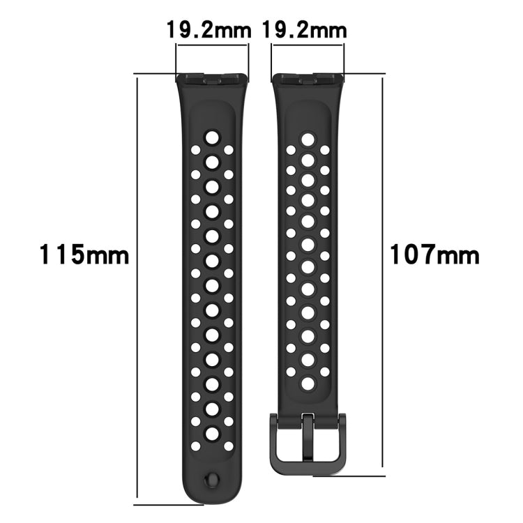 For Huawei Band 9 / 9 NFC / 8 / 8 NFC Round Hole Nail Button Silicone Watch Band(Light Blue) - Watch Bands by buy2fix | Online Shopping UK | buy2fix