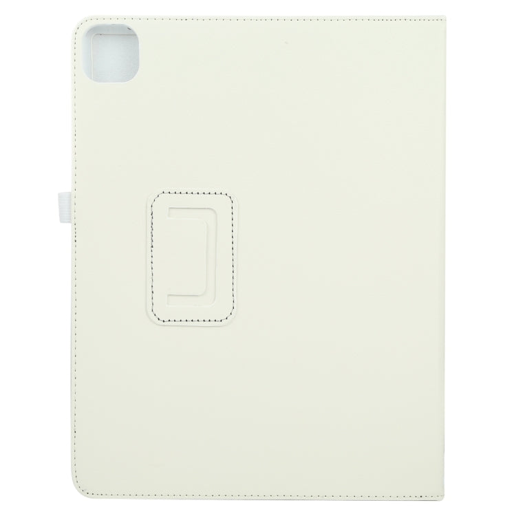 For iPad Pro 13 2024 Litchi Texture Solid Color Leather Tablet Case(White) - iPad Pro 13 2024 Cases by buy2fix | Online Shopping UK | buy2fix