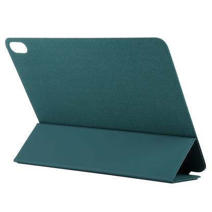 For iPad Air 11 2024 Double-sided Clip Non-buckle Magnetic PU Smart Tablet Case(Dark Green) - iPad Air 11 2024 Cases by buy2fix | Online Shopping UK | buy2fix