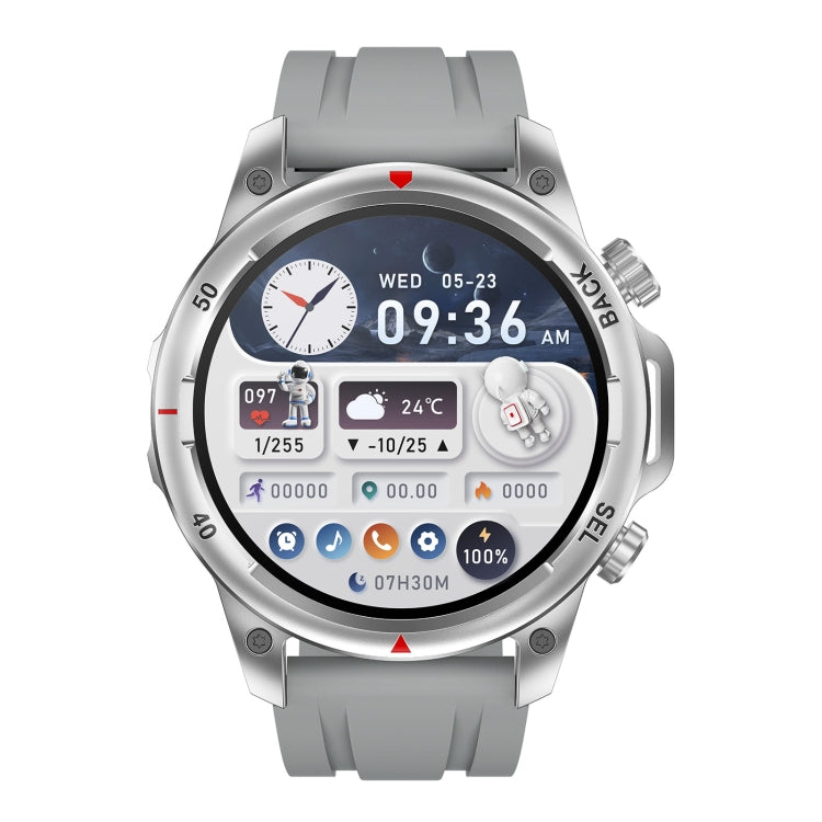 DK68 1.53 inch IP67 BT 5.0 Fitness Sport Smart Watch, Support LED Flashlight / Bluetooth Call / Sleep / Blood Oxygen / Heart Rate / Blood Pressure Health Monitor(Silver) - Smart Watches by buy2fix | Online Shopping UK | buy2fix