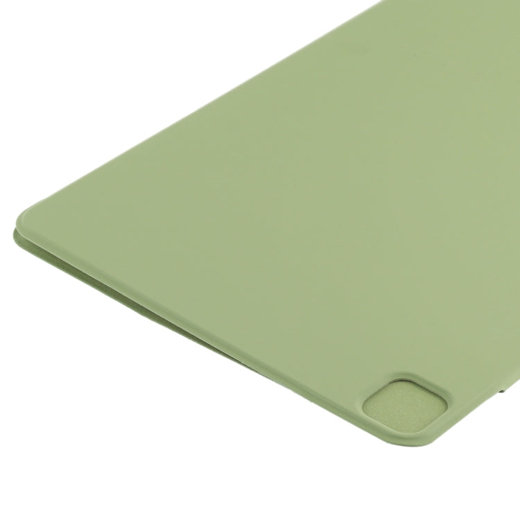 For iPad Pro 13 2024 Double-sided Clip Fixed Buckle Magnetic PU Leather Smart Tablet Case(Grass Green) - iPad Pro 13 2024 Cases by buy2fix | Online Shopping UK | buy2fix