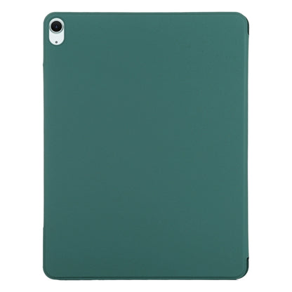 For iPad Air 11 2025 / 2024 Double-sided Clip Fixed Buckle Magnetic PU Leather Smart Tablet Case(Dark Green) - iPad Air 11 2025 / 2024 Cases by buy2fix | Online Shopping UK | buy2fix