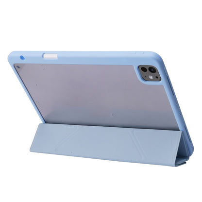 For iPad Air 11 2024 Deformation Transparent Acrylic Leather Tablet Case(Grey) - iPad Air 11 2024 Cases by buy2fix | Online Shopping UK | buy2fix