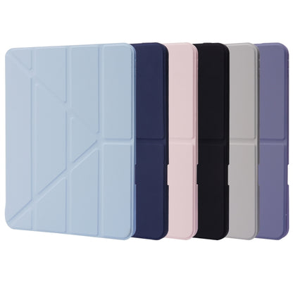 For iPad Air 11 2024 Deformation Transparent Acrylic Leather Tablet Case(Dark Blue) - iPad Air 11 2024 Cases by buy2fix | Online Shopping UK | buy2fix