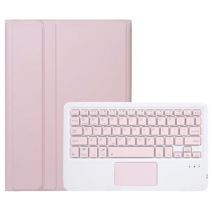 For iPad Pro 11 2024 A13B-A Lambskin Texture Bluetooth Touch Square Keyboard Leather Tablet Case with Pen Slot(Pink) - For iPad Pro by buy2fix | Online Shopping UK | buy2fix