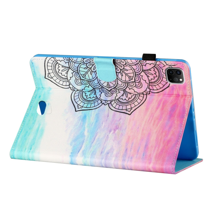 For iPad Pro 11 2024 Coloured Drawing Stitching Smart Leather Tablet Case(Colorful Mandala) - iPad Pro 11 2024 Cases by buy2fix | Online Shopping UK | buy2fix