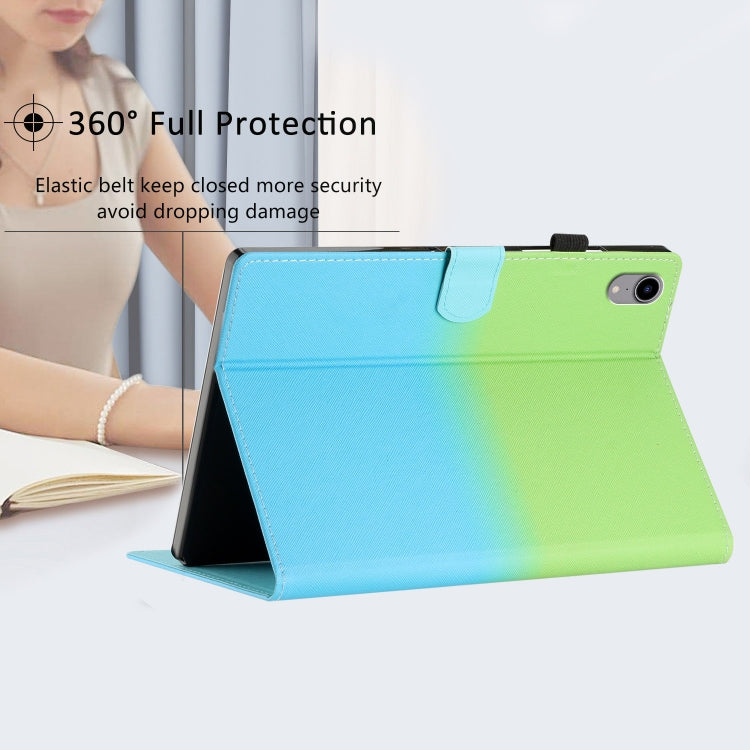 For iPad Pro 11 2024 Stitching Gradient Smart Leather Tablet Case(Green Blue) - iPad Pro 11 2024 Cases by buy2fix | Online Shopping UK | buy2fix