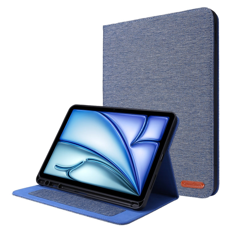 For iPad Air 11 2024 Fabric Leather Tablet Case(Blue) - iPad Air 11 2024 Cases by buy2fix | Online Shopping UK | buy2fix