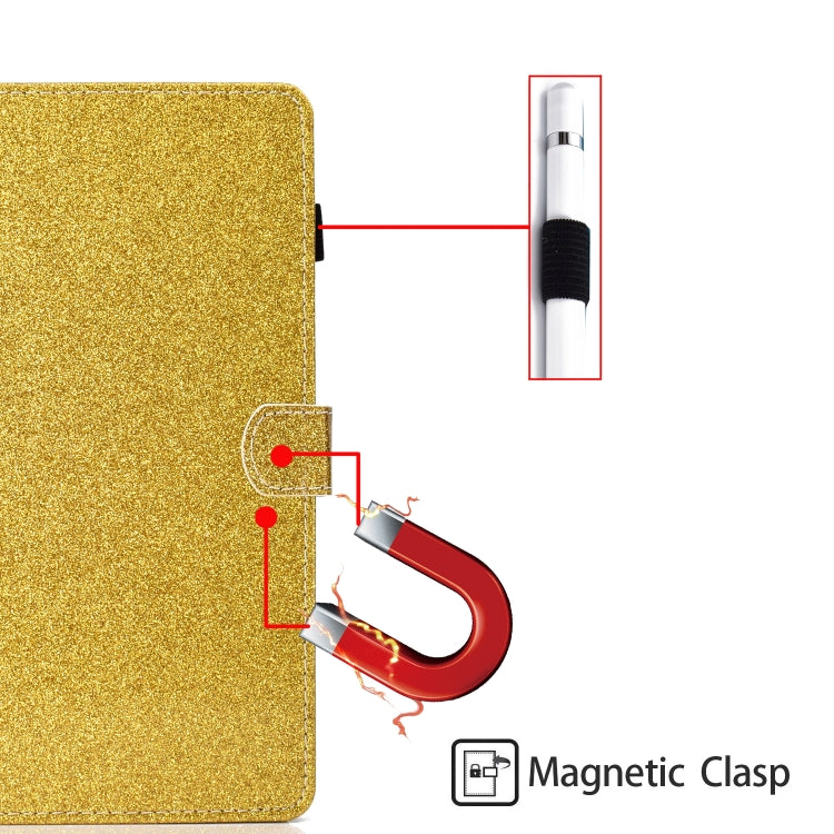 For iPad Pro 11 2024 Glitter Smart Leather Tablet Case(Golden) - iPad Pro 11 2024 Cases by buy2fix | Online Shopping UK | buy2fix