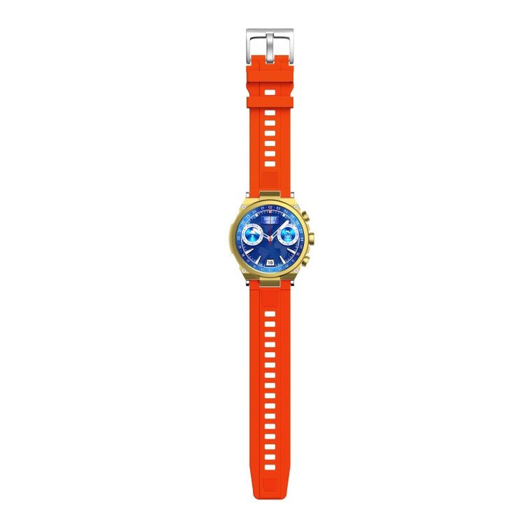 WS-23 1.52 inch IP67 Sport Smart Watch, Support Bluetooth Call / Sleep / Blood Oxygen / Heart Rate / Blood Pressure Health Monitor(Gold+Orange) - Smart Watches by buy2fix | Online Shopping UK | buy2fix