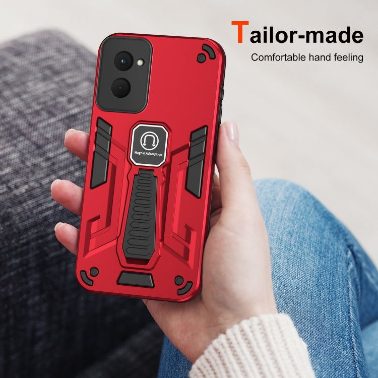 For Motorola Moto G Power 2024 Shockproof Holder Phone Case(Red) - Motorola Cases by buy2fix | Online Shopping UK | buy2fix