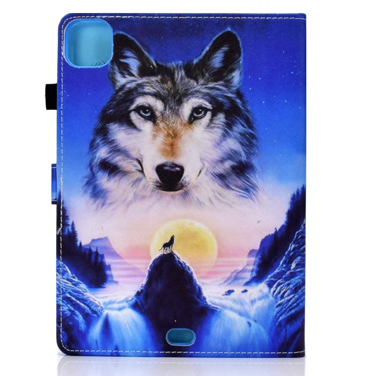 For iPad Pro 11 2024 Painted Stitching Smart Leather Tablet Case(Wolf) - iPad Pro 11 2024 Cases by buy2fix | Online Shopping UK | buy2fix