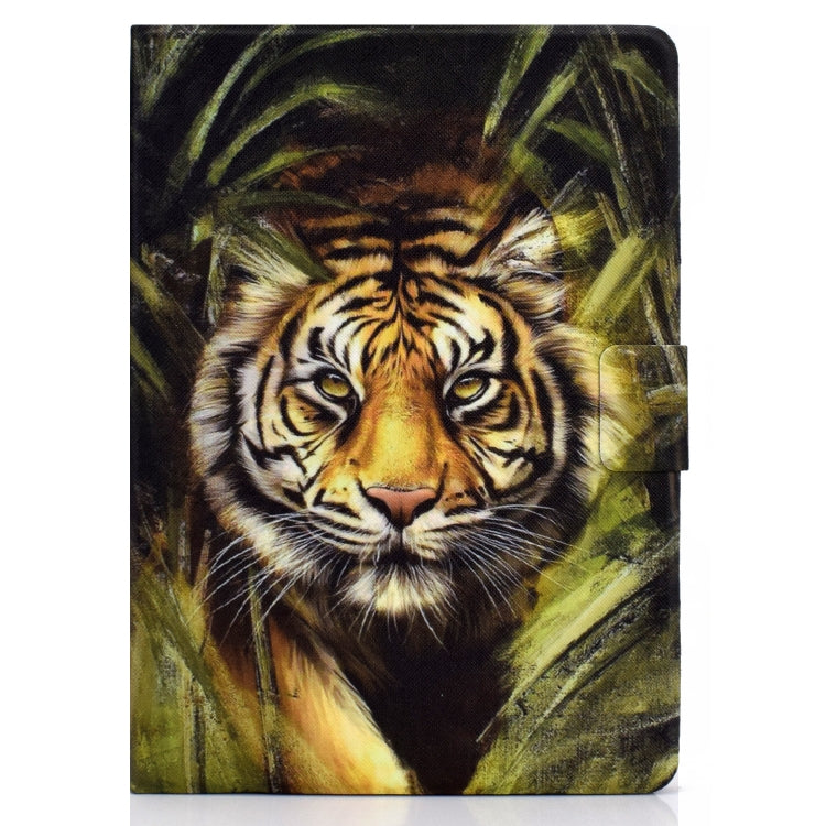 For iPad Pro 11 2024 Colored Drawing Horizontal Flip Tablet Leather Case(Tiger) - iPad Pro 11 2024 Cases by buy2fix | Online Shopping UK | buy2fix