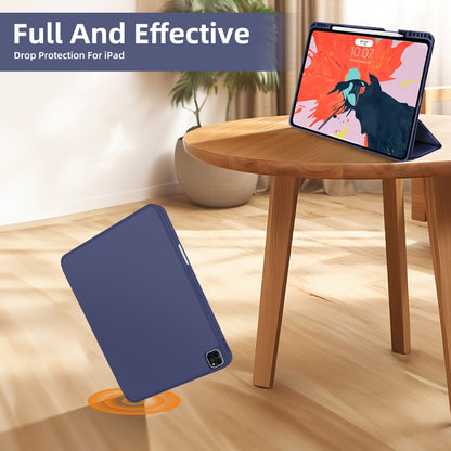 For iPad Pro 11 2024 3-fold TPU Smart Leather Tablet Case with Pen Slot(Royal Blue) - iPad Pro 11 2024 Cases by buy2fix | Online Shopping UK | buy2fix