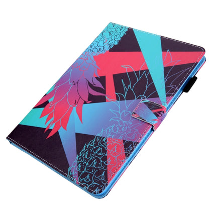 For iPad Pro 11 2024 Colored Drawing Leather Smart Tablet Case(Dazzling Pineapple) - iPad Pro 11 2024 Cases by buy2fix | Online Shopping UK | buy2fix