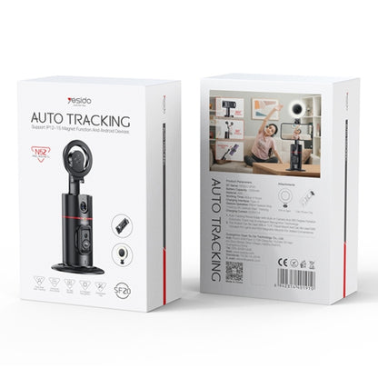 Yesido SF20 Magnetic 360 Degree Rotating Smart Al Auto Face Tracking PTZ Bracket(Black) - Selfie Sticks by Yesido | Online Shopping UK | buy2fix