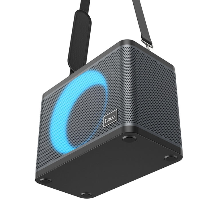 hoco BS57 Jenny Wireless Dual Microphone Bluetooth Speaker(Black) - Desktop Speaker by hoco | Online Shopping UK | buy2fix