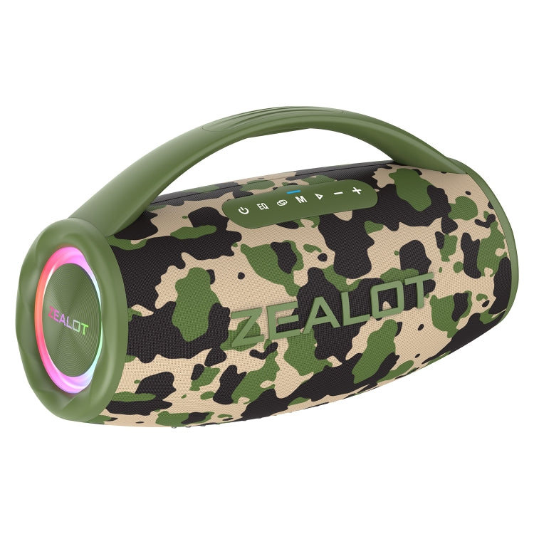 Zealot S97 80W Outdoor Portable RGB Light Bluetooth Speaker(Camouflage) - Waterproof Speaker by ZEALOT | Online Shopping UK | buy2fix