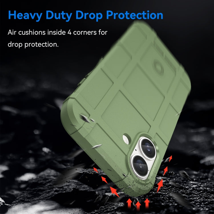 For iPhone 16 Full Coverage Shockproof TPU Phone Case(Green) - iPhone 16 Cases by buy2fix | Online Shopping UK | buy2fix