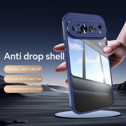 For Google Pixel 9 Pro Acrylic Hybrid TPU Armor Shockproof Phone Case(Blue) - Google Cases by buy2fix | Online Shopping UK | buy2fix