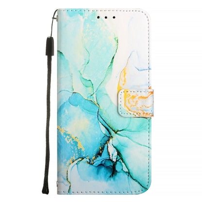 For Google Pixel 9 Pro XL PT003 Marble Pattern Flip Leather Phone Case(Green) - Google Cases by buy2fix | Online Shopping UK | buy2fix