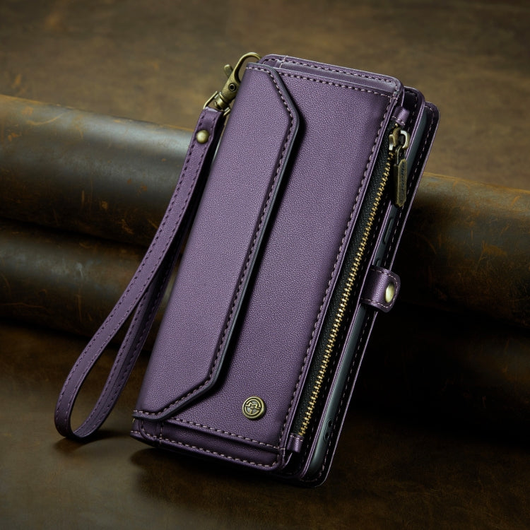 For Google Pixel 8 Pro CaseMe C36 Card Slots Zipper Wallet RFID Anti-theft Leather Phone Case(Purple) - Google Cases by CaseMe | Online Shopping UK | buy2fix