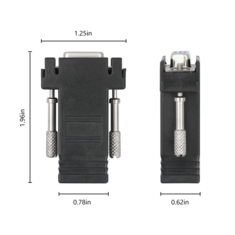 DB15 VGA Female to RJ45 8P Female Adapter(Black) - Adapter by buy2fix | Online Shopping UK | buy2fix