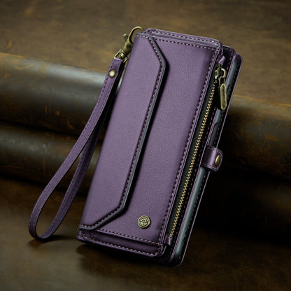 For Samsung Galaxy A51 4G CaseMe C36 Card Slots Zipper Wallet RFID Anti-theft Leather Phone Case(Purple) - Galaxy Phone Cases by CaseMe | Online Shopping UK | buy2fix