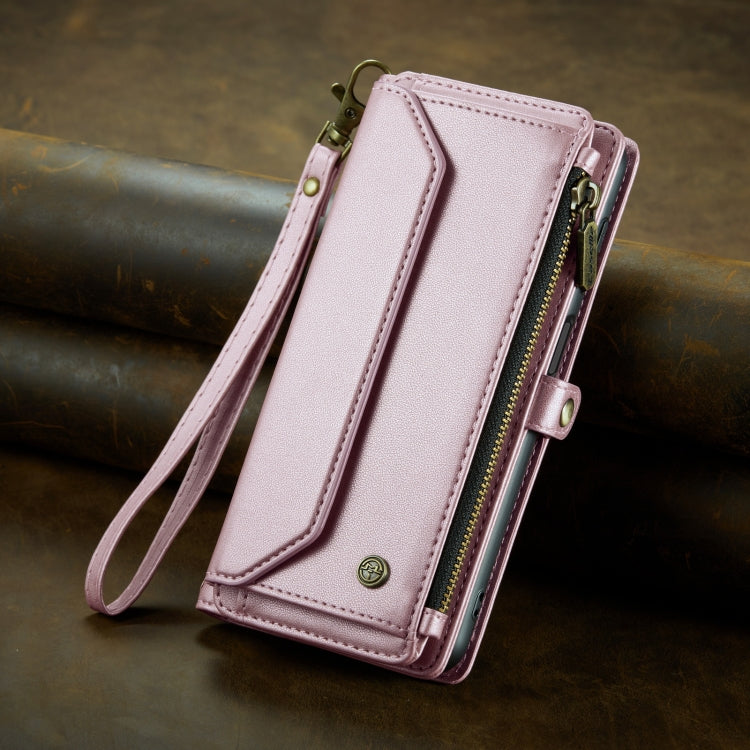 For Samsung Galaxy A53 5G CaseMe C36 Card Slots Zipper Wallet RFID Anti-theft Leather Phone Case(Pink) - Galaxy Phone Cases by CaseMe | Online Shopping UK | buy2fix