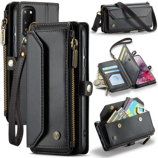 For Samsung Galaxy S20 CaseMe C36 Card Slots Zipper Wallet RFID Anti-theft Leather Phone Case(Black) - Galaxy Phone Cases by CaseMe | Online Shopping UK | buy2fix