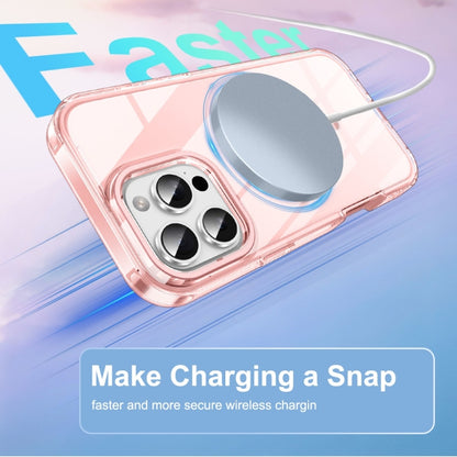 For iPhone 16 Pro Max Colorful MagSafe Magnetic PC Hybrid TPU Phone Case(Pink) - iPhone 16 Pro Max Cases by buy2fix | Online Shopping UK | buy2fix