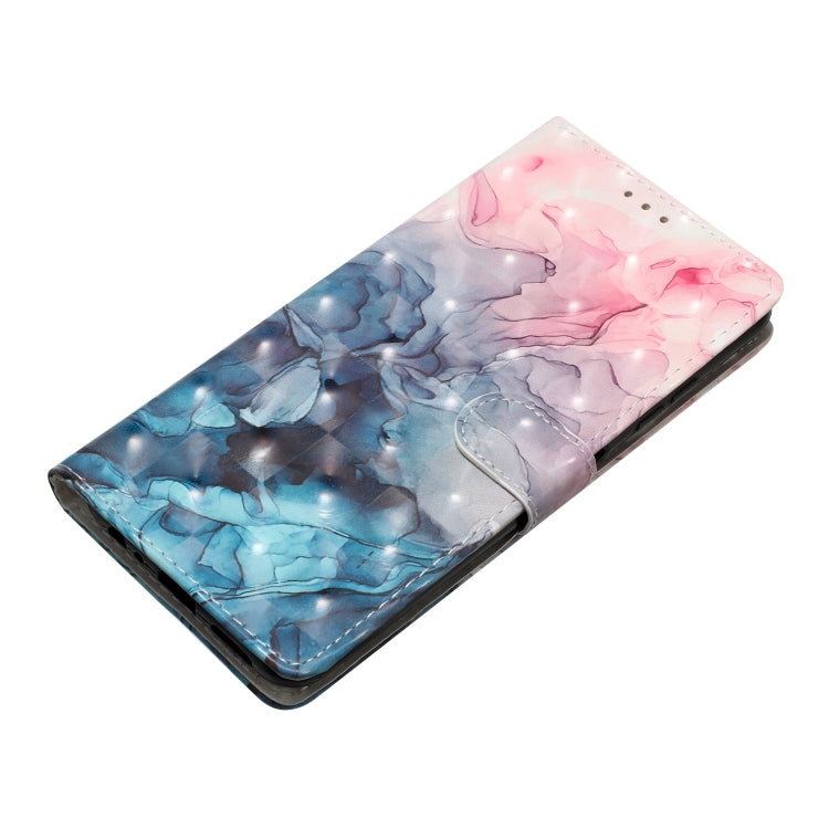 For iPhone 16 Plus 3D Pattern Leather Phone Case(3D Pink Blue Marble) - iPhone 16 Plus Cases by buy2fix | Online Shopping UK | buy2fix