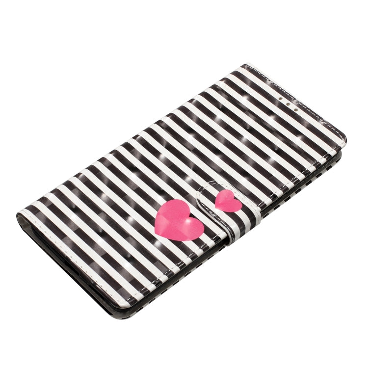 For iPhone 16 Pro Max 3D Pattern Leather Phone Case(Striped Heart) - iPhone 16 Pro Max Cases by buy2fix | Online Shopping UK | buy2fix