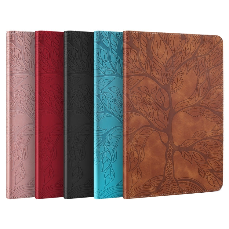 For iPad Pro 11 2024 Tree Life Series Embossed Smart Leather Tablet Case(Lake Blue) - iPad Pro 11 2024 Cases by buy2fix | Online Shopping UK | buy2fix