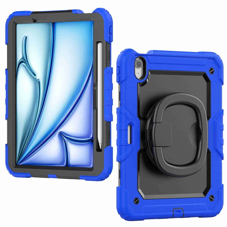 For iPad Air 11 2024 Handle Silicone Hydric PC Tablet Case with Shoulder Strap(Blue) - iPad Air 11 2024 Cases by buy2fix | Online Shopping UK | buy2fix