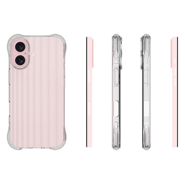 For iPhone 16 Water Ripple Fine Hole TPU Phone Case(Pink) - iPhone 16 Cases by buy2fix | Online Shopping UK | buy2fix