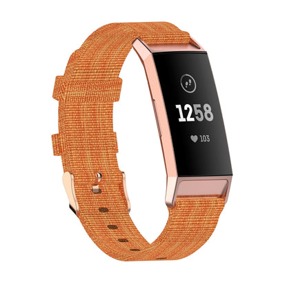 For Fitbit Charge 4 / Charge 3 / Charge3 SE Braided Nylon Watch Band Plastic Head, Size: Free Size(Orange) - Watch Bands by buy2fix | Online Shopping UK | buy2fix