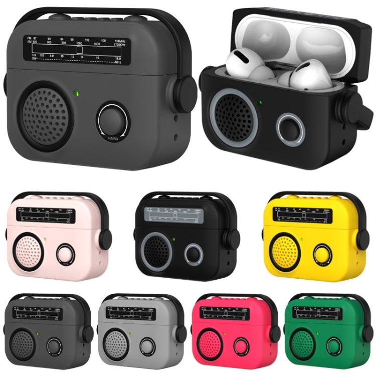 For AirPods Pro 2 Radio Style Wireless Bluetooth Earphones Shockproof Protective Case(Green) - For AirPods Pro 2 by buy2fix | Online Shopping UK | buy2fix