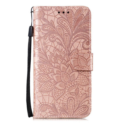 For Motorola Moto G Power 5G 2024 Lace Flower Embossing Flip Leather Phone Case(Rose Gold) - Motorola Cases by buy2fix | Online Shopping UK | buy2fix