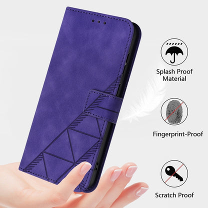 For Blackview A53 Crossbody 3D Embossed Flip Leather Phone Case(Purple) - More Brand by buy2fix | Online Shopping UK | buy2fix