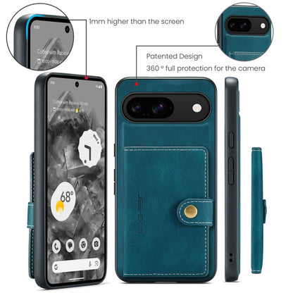 For Google Pixel 9 JEEHOOD J01 Retro Magnetic Detachable Wallet Phone Case(Blue) - Google Cases by JEEHOOD | Online Shopping UK | buy2fix