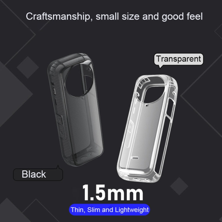 For Insta360 X4 Clear 1.5mm Soft TPU Protective Case With Hand Strap(Transperant) - Case & Bags by buy2fix | Online Shopping UK | buy2fix