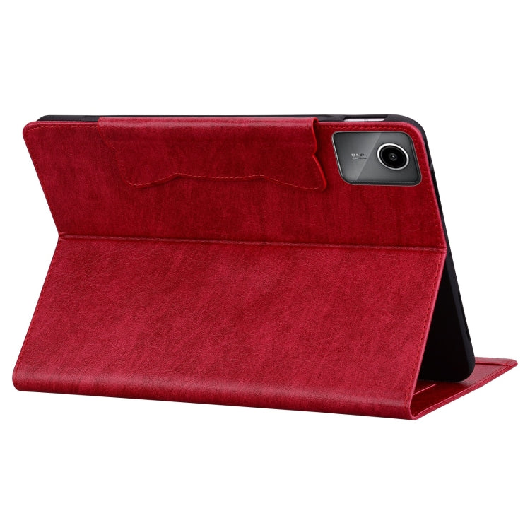 For Lenovo Xiaoxin Pad M11 2024 Cat Buckle Leather Tablet Case(Red) - Lenovo by buy2fix | Online Shopping UK | buy2fix