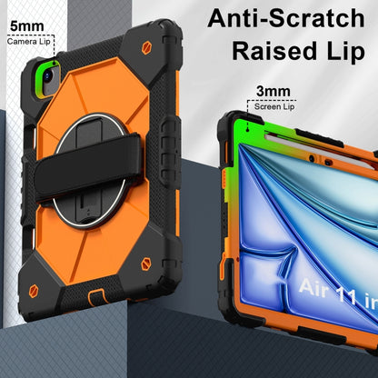 For iPad Air 11 2024 Contrast Color Robot Silicone Hybrid PC Tablet Case(Black Orange) - iPad Air 11 2024 Cases by buy2fix | Online Shopping UK | buy2fix