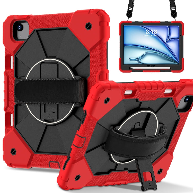 For iPad Air 11 2024 Contrast Color Robot Silicone Hybrid PC Tablet Case(Red Black) - iPad Air 11 2024 Cases by buy2fix | Online Shopping UK | buy2fix