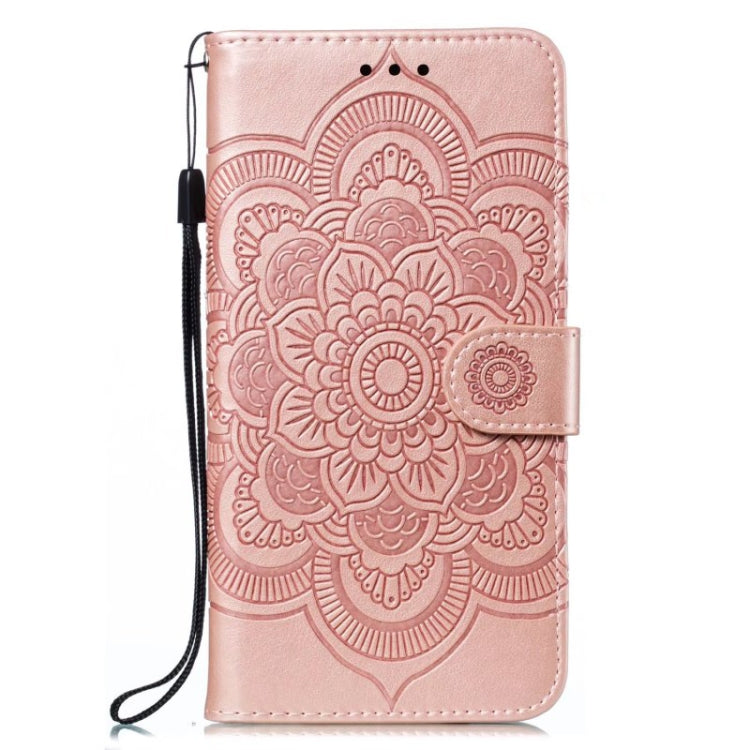 For Xiaomi Redmi K70 Sun Mandala Embossing Pattern Phone Leather Case(Rose Gold) - K70 Cases by buy2fix | Online Shopping UK | buy2fix