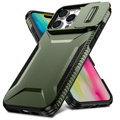 For iPhone 16 Pro Sliding Camshield Phone Case(Alpine Green) - iPhone 16 Pro Cases by buy2fix | Online Shopping UK | buy2fix