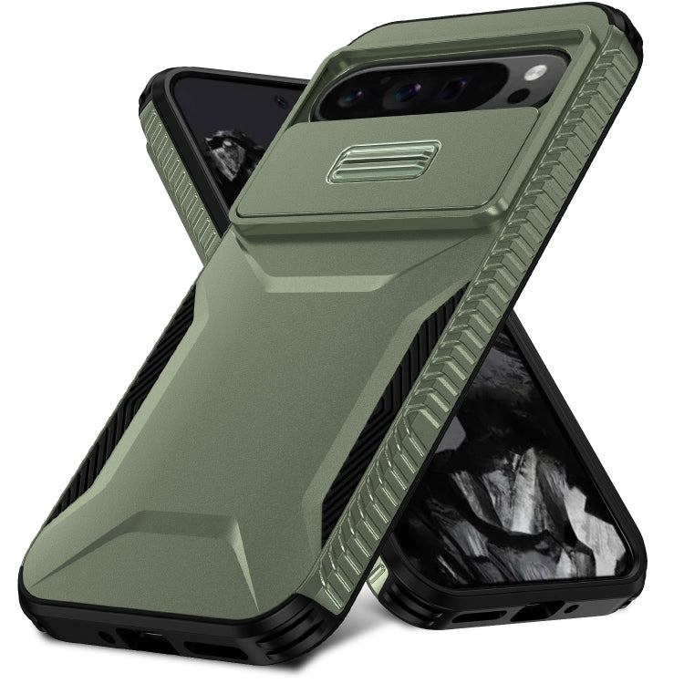 For Google Pixel 9 Pro XL Sliding Camshield Phone Case(Alpine Green) - Google Cases by buy2fix | Online Shopping UK | buy2fix