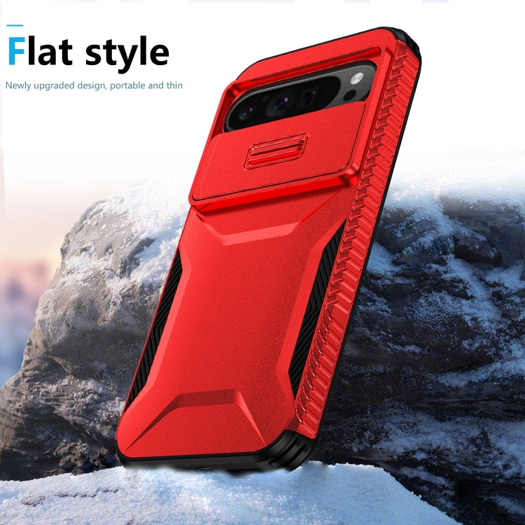 For Google Pixel 9 Pro XL Sliding Camshield Phone Case(Red) - Google Cases by buy2fix | Online Shopping UK | buy2fix