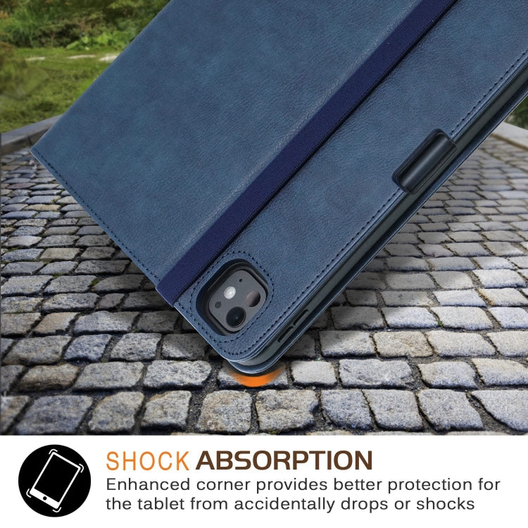 For iPad Pro 11 2024 Front Stand Smart TPU Leather Tablet Case(Dark Blue) - iPad Pro 11 2024 Cases by buy2fix | Online Shopping UK | buy2fix